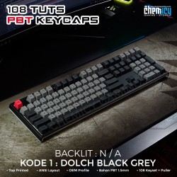 Keycaps Dolch Grey Black 108 Tuts PBT OEM
